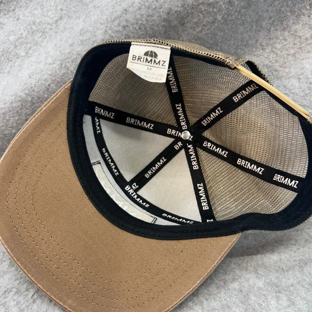 Brimmz Patch Kids Brown Camo Brimmz Trucker Hat Mesh Snapback Flat Brim Size M